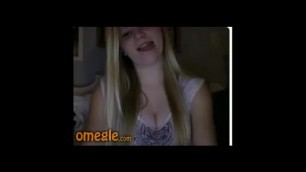 Omegle Win 004 Cute Blonde Licking Boobs