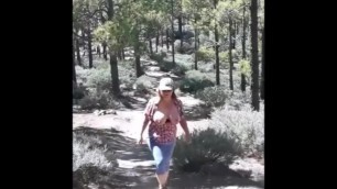 Hiking Topless and got Caught on Holiday !