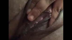 Ebony Playing with her Clit