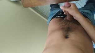 Hot Guy Cumming in Front of the Mirror