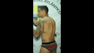 Fighter's Hot Ass in Tight Underwear in Public