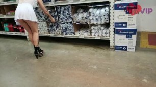 Flashing Slut Wife in the Supermarket - Cuckold Husband Recording