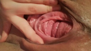 Open Wide Pussy and PUSH Out, see Cervix POV