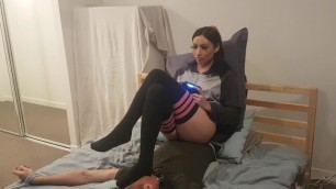 Thigh High Socks Smother while Gaming