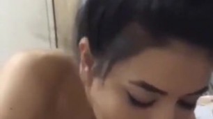 Turkish brunette girl firstly blowing guy then fucking