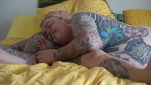 Gay slut sucks cock and swallows cum on a sunday in April