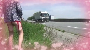 transgender travesti lingerie sounding outdoor road 32