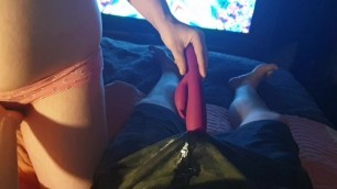 ⭐ Kinky Pee Couple Part 2 - Alice makes him Wet his Shorts Teasing him with Vibrator